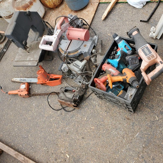 Lot of power/cordless tools and various batteries