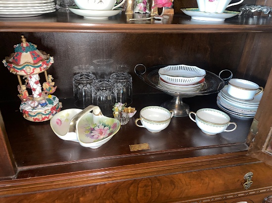 ASSORTED JAPANESE CHINA, MISCELLANEOUS WILHITE CHINA AMD SILVER