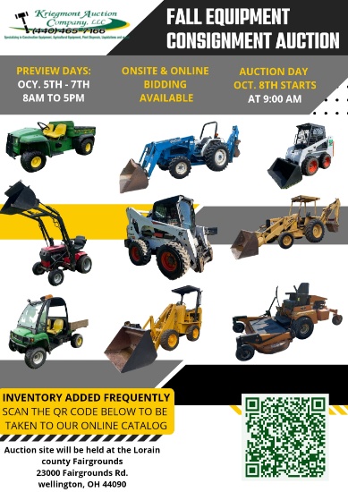 FALL EQUIPMENT CONSIGNMENT AUCTION