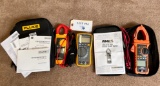 3PC FLUKE AND AMES MEULTIMETER AND DIGITAL CLAMP METERS
