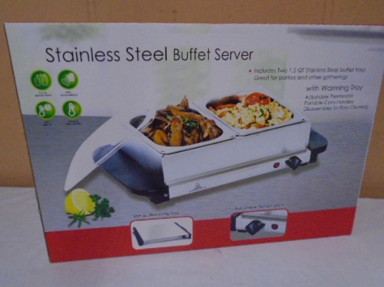 Stainless Steel Buffet Server w/ Warming Tray