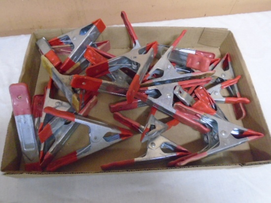 Large Group of Large Spring Clamps