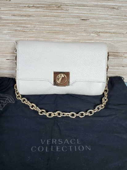 Authentic Pre-Owned Versace Leather Shoulder Bag / Wristlet with Coa
