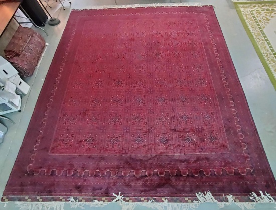 192" X 155" Persian Bokhara 100% Wool Rug With Cotton Warp