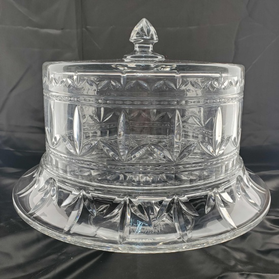 Waterford Crystal Marquis Large Cake Plate & Dome Finley 3 in 1 in Orig. Box