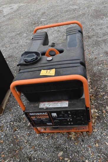 GENERAC GP15000E GENERATOR (SHOWING APPX 56.3 HOURS, UP TO BUYER TO DO THEIR DUE DILLIGENCE TO CONFI