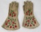 Antique Cree Indian Embroidered Gauntlets