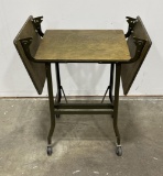Antique Industrial Uhl Typewriter Table