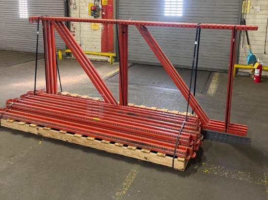 Upright and Beam Set - Pallet Rack - 2 Sections - 8 Levels