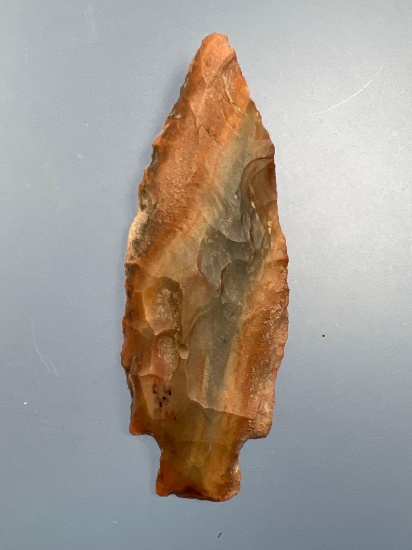 NICE 2 7/8" Horse Creek Chert Stemmed Point, Found in Alabama, Nice Condition and COLORFUL