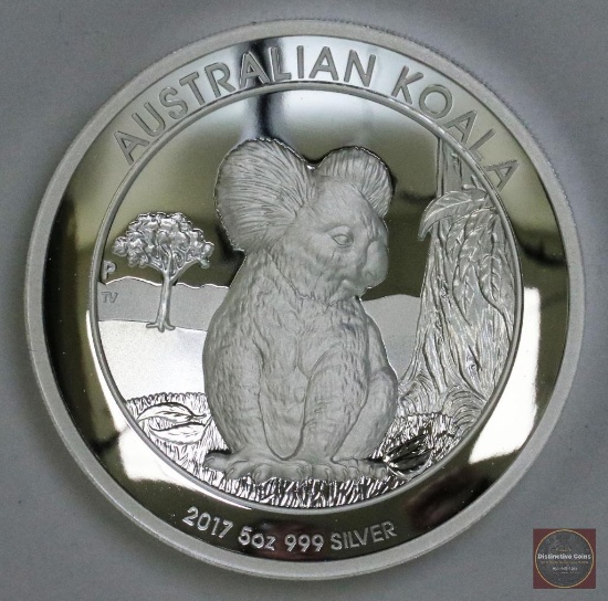 2017 $8 Australia Koala 5oz. .999 Fine Silver