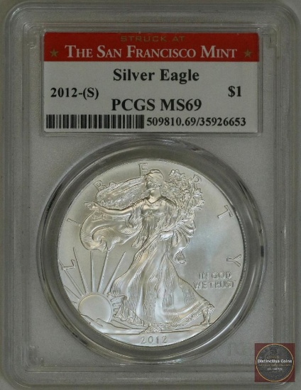 2012 S American Silver Eagle 1oz. (PCGS) MS69