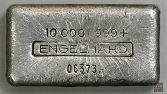 Rare Engelhard 10oz. .999 Fine Silver Mid Hallmark Cast Finish Less than 500 Minted!