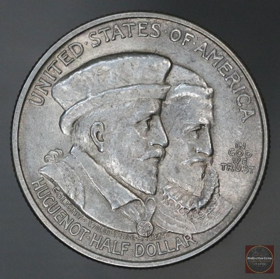 1924 Huguenot Commemorative Silver Half Dollar