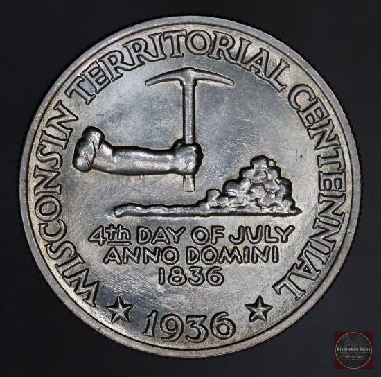 1936 Wisconsin Commemorative Silver Half Dollar