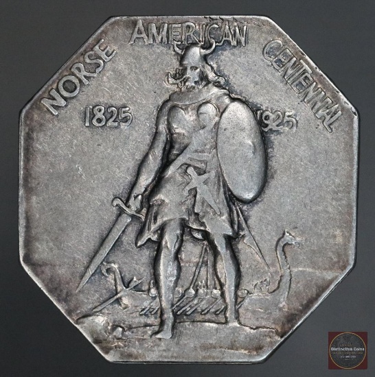 1925 Norse Commemorative Silver Half Dollar Thin Planchet