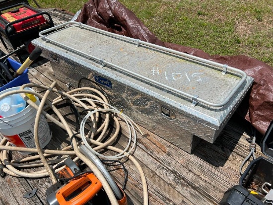 Diamond plate 6' truck box (Contents selling separately).