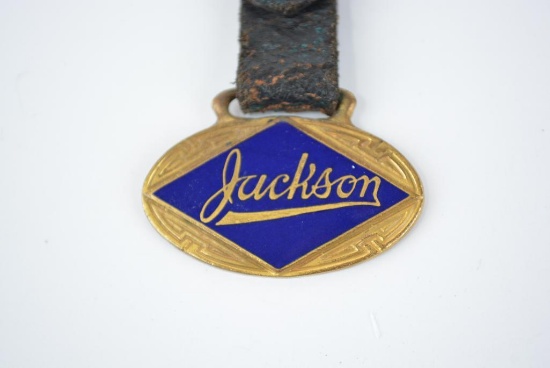 Jackson Automobile Enamel Metal Watch Fob