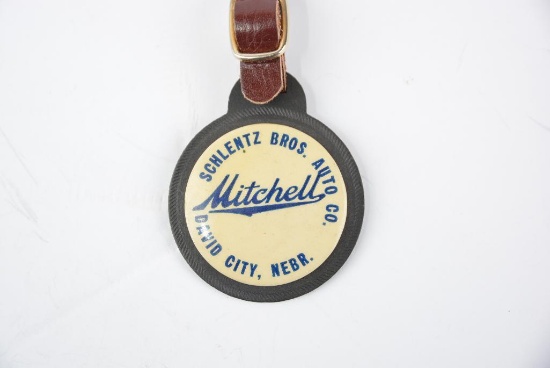 Mitchell Automobile Celuloid and Rubber Watch Fob