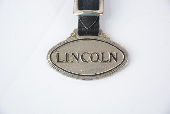 Lincoln Automoblie Enamel Metal Watch Fob