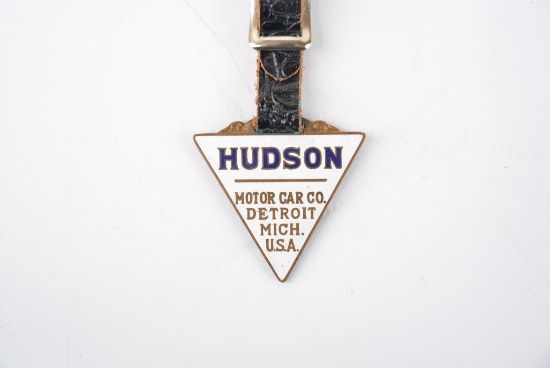 Hudson Automobile Enamel Metal Watch Fob