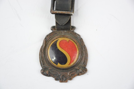 Selden Motor Company Celluloid and Metal Watch Fob