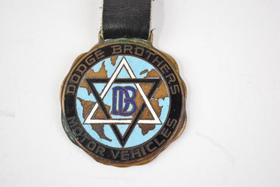 Dodge Brothers Automobile Enamel Metal Watch Fob