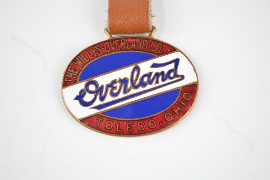 WIllys-Overland Automobile Enamel Metal Watch Fob