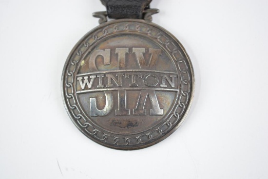 Winton Six Automobile Sterling Watch Fob