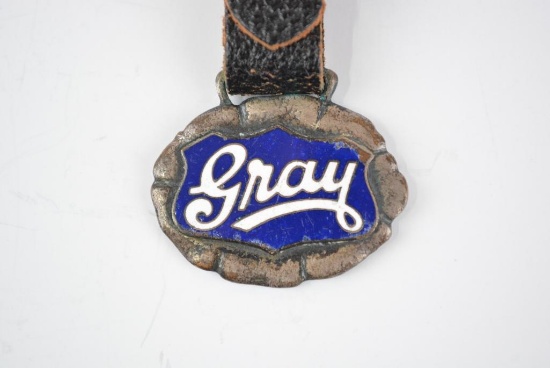 Gray Automobile Enamel Metal Watch Fob