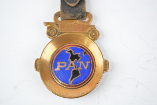 Pan Automobile Enamel Metal Watch Fob