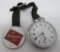 Hamilton pocket watch with Milwaukee Road watch fob, 21 jewel double roller