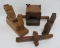 Four Antique wood working tools, planes and scribe