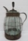 Usual kerosene glass bottle with metal cage, 12