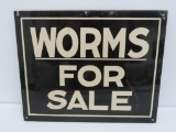 Metal Worms for Sale sign, 8