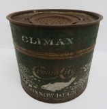 Early 1900's Cream City Climax stenciled minnow bucket, floating #110