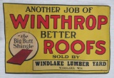 Winthrop Roof advertising, Windlake Lumber yard Wis, 33