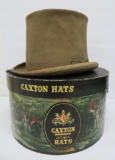 Antique Campaign hat and vintage Caxton hats box