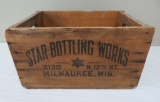 Star Bottling Works wooden crate, 18 1/2