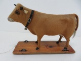 Antique German cow pull toy, 10