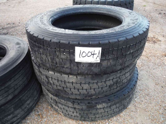 (3) Yokoh 285/75R24.5 Truck Tires