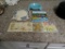 2 trivets, 4 beach coasters and glass crab holder for dish sponge