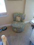 Tommy Bahama small side chair-aqua w/ pillow -29
