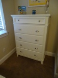White 5 drawer chest-Life Style furniture-all wood-51