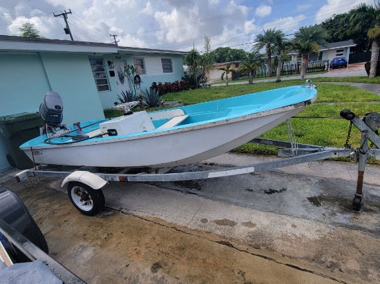 13' Boston Whaler with Yamaha Outboard Motor Trailer