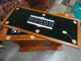 BAR WITH TEXAS HOLD UM TOP AND BACKGAMMON TOP
