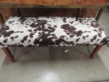 COWHIDE FABRIC COVERD BENCH -47