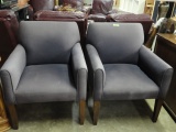 2 PURPLE UPHOLSTERED CHAIRS