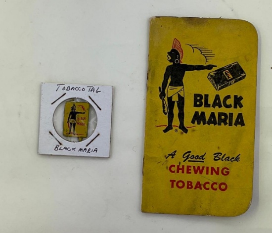 Black Maria Tobacco Tag and Notebook