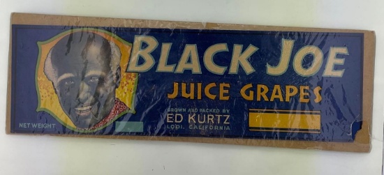 Black Joe Juice Grapes Label